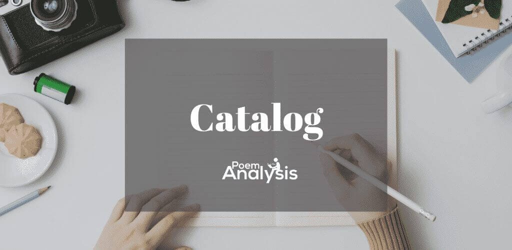 Catalog Definition and Examples Poem Analysis