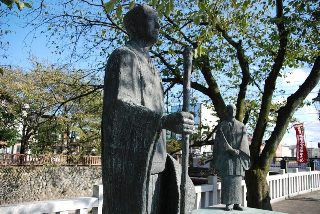 A statue of Matsuo Bashō A statue of Matsuo Bashō